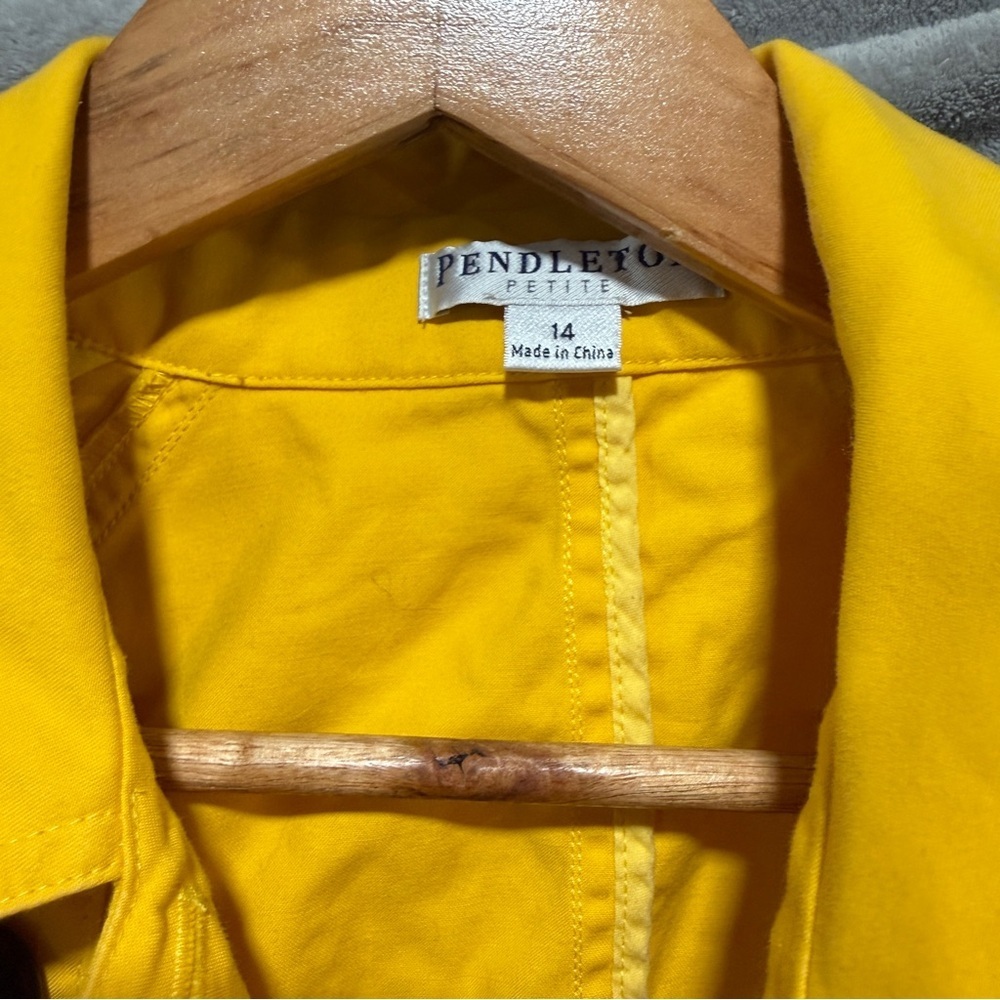 Vtg Pendleton women’s size 14 mustard color jacket - Picture 3 of 6